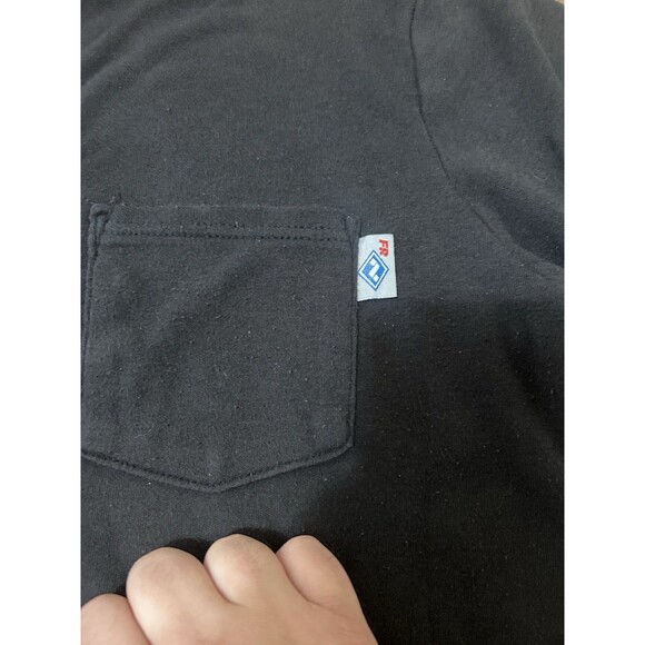 Mens National Safety Apparel Flame Resistant FR Black Sweatshirt Heavyweight Med - Picture 4 of 6